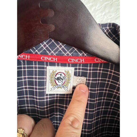 Cinch Striped Long Sleeve Button Up Shirt - Size XL - Picture 3 of 4